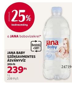 Jana JANA BABY SZÉNSAVMENTES ÁSVÁNYVÍZ – Rossmann