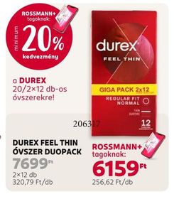 Durex DUREX FEEL THIN ÓVSZER DUOPACK – Rossmann