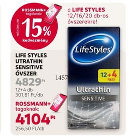 Life Styles LIFE STYLES UTRATHIN SENSITIVE ÓVSZER – Rossmann