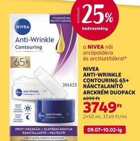 NIVEA ANTI-WRINKLE CONTOURING 65+ RÁNCTALANÍTÓ ARCKRÉM DUOPACK – Rossmann
