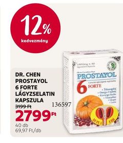 Dr. Chen DR. CHEN PROSTAYOL 6 FORTE LÁGYZSELATIN KAPSZULA – Rossmann