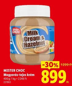 MISTER CHOC Mogyorós-tejes krém – Lidl