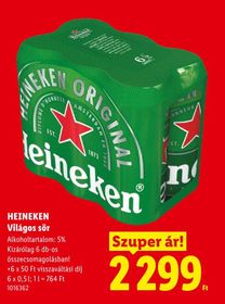 HEINEKEN Világos sör – Lidl