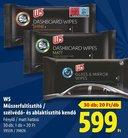 W5 Műszerfaltisztító / szélvédő- és ablaktisztító kendő – Lidl