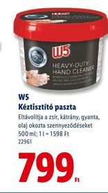 W5 Kéztisztító paszta – Lidl