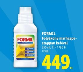 FORMIL Folyékony marhaepe-szappan kefével – Lidl