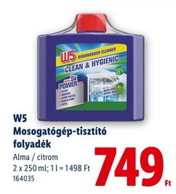 W5 Mosogatógép-tisztító folyadék – Lidl