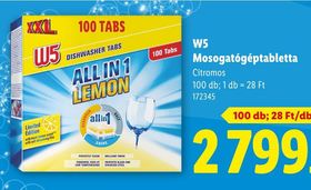 W5 Mosogatógéptabletta – Lidl