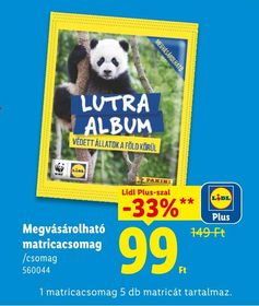 Panini Megvásárolható matricacsomag – Lidl