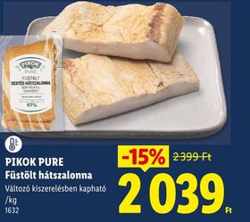 PIKOK PURE Füstölt hátszalonna – Lidl