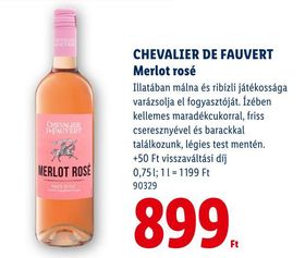 CHEVALIER DE FAUVERT Merlot rosé – Lidl