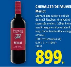 CHEVALIER DE FAUVERT Merlot – Lidl