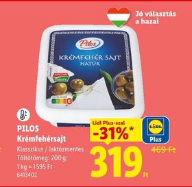 PILOS Krémfehérsajt – Lidl