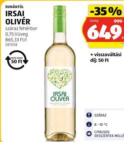 DUNÁNTÚL IRSAI OLIVÉR – Aldi