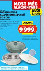 CROFTON TÖBBFUNKCIÓS ALUMÍNIUMSERPENYŐ, Ø 28 CM* – Aldi