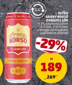 ARANY KORSÓ RETRO ARANY KORSÓ DOBOZOS SÖR – Penny