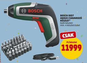 BOSCH IXO7 AKKUS CSAVAROZÓ KÉSZLET – Penny