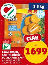 FAGYLAKOMA SAJTTAL TÖLTÖTT PULYKAMELL XXL* – Penny