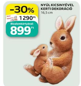 NYÚL KICSINYÉVEL KERTI DEKORÁCIÓ – Auchan
