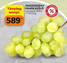 MAGSZEGÉNY FEHÉR SZŐLŐ – Auchan