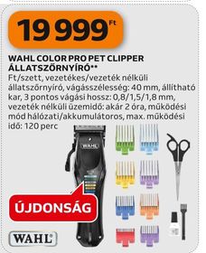 Wahl WAHL COLOR PRO PET CLIPPER ÁLLATSZŐRNYÍRÓ** – Auchan