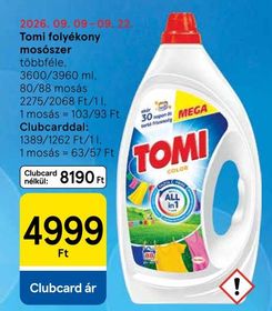 Tomi folyékony mosószer – Tesco