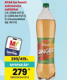 SPAR be fresh! szénsavas üdítőital – Spar