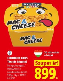FOODBOX KIDS Tésztás készétel – Lidl