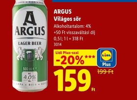 ARGUS Világos sör – Lidl