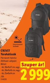 CRIVIT Túrahátizsák – Lidl