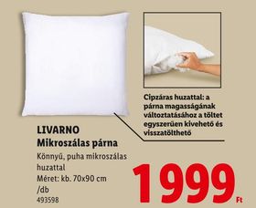 LIVARNO Mikroszálas párna – Lidl