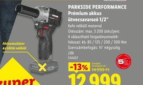 PARKSIDE PERFORMANCE Prémium akkus ütvecsavarozó 1/2" – Lidl