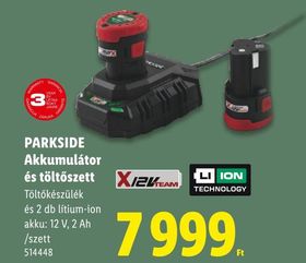 PARKSIDE Akkumulátor és töltőszett – Lidl