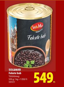 SOL&MAR Fekete bab – Lidl
