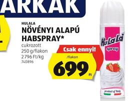 HULALA NÖVÉNYI ALAPÚ HABSPRAY* – Aldi
