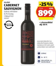 VILLÁNY CABERNET SAUVIGNON – Aldi