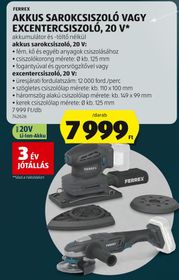 FERREX AKKUS SAROKCSISZOLÓ VAGY EXCENTERCSISZOLÓ, 20 V* – Aldi