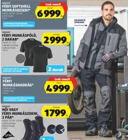 TOPCRAFT FÉRFI SOFTSHELL MUNKÁSDZSEKI* – Aldi