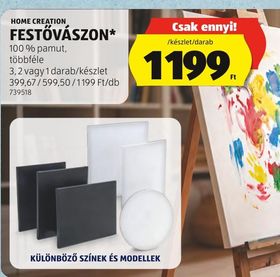 HOME CREATION FESTŐVÁSZON* – Aldi