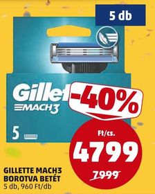 GILLETTE MACH3 BOROTVA BETÉT – Penny