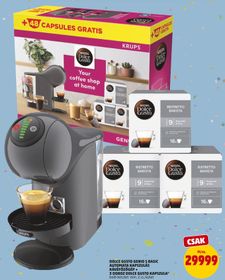 Krups DOLCE GUSTO GENIO S BASIC AUTOMATA KAPSZULÁS KÁVÉFŐZŐGÉP + 3 DOBOZ DOLCE GUSTO KAPSZULA – Penny