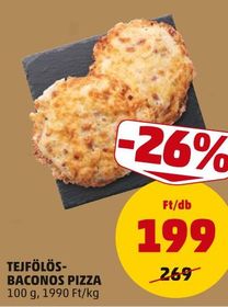 TEJFÖLÖS-BACONOS PIZZA – Penny
