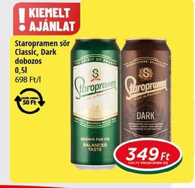 Staropramen sör Classic, Dark dobozos – Reál