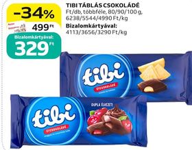 tibi TIBI TÁBLÁS CSOKOLÁDÉ – Auchan