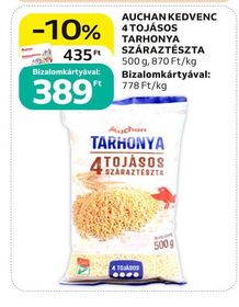 Auchan AUCHAN KEDVENC 4 TOJÁSOS TARHONYA SZÁRAZTÉSZTA – Auchan