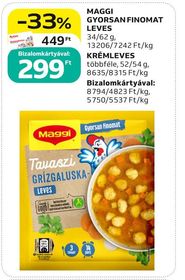 Maggi MAGGI GYORSAN FINOMAT LEVES VAGY KRÉMLEVES – Auchan