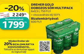 Dreher DREHER GOLD DOBOZOS SÖR MULTIPACK – Auchan