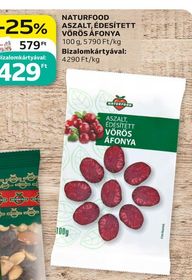 Naturfood NATURFOOD ASZALT, ÉDESÍTETT VÖRÖS ÁFONYA – Auchan