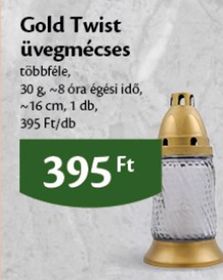 Gold Twist üvegmécses – Ecofamily