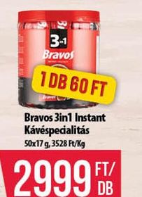 Bravos 3in1 Instant Kávéspecialitás – Coop